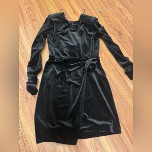 Zara Black Sheath Dress with Bishop Sleeves